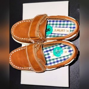 Toddler loafer boat shoes, brown size 8 with box